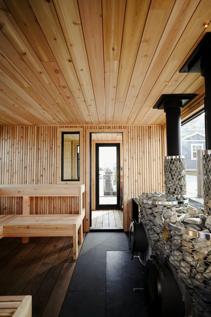 interior of a nordic sauna
