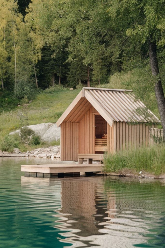 lakeside sauna