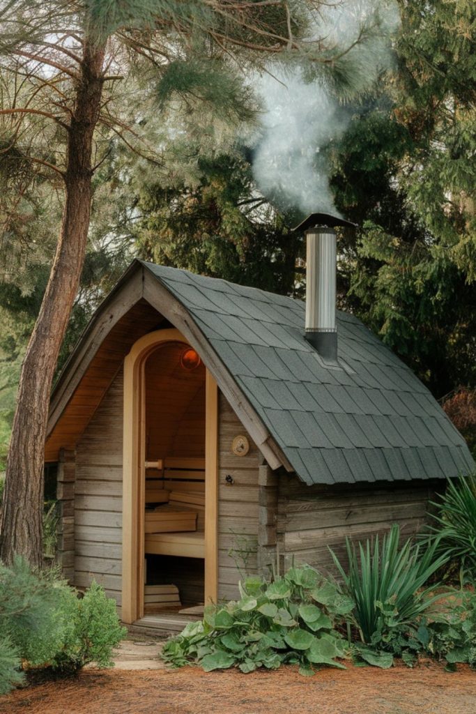 wood burning sauna