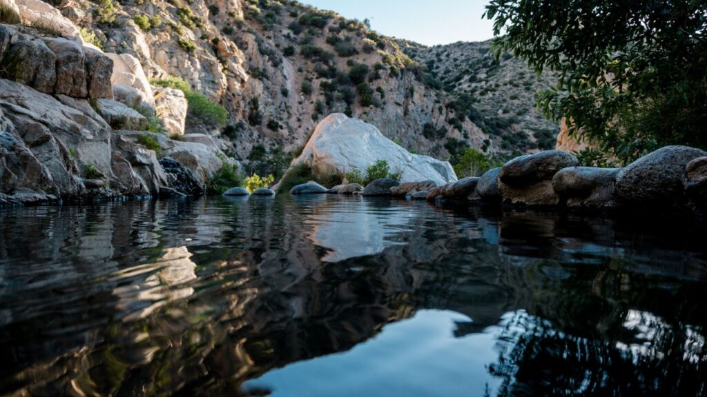 hot springs in a canyon